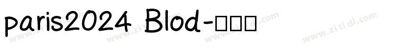 paris2024 Blod字体转换